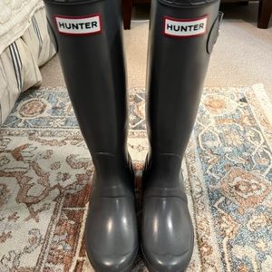 Hunter Rain Boots Tall Matte Gray